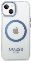 Etui plecki Guess Metal Outline Magsafe do Apple iPhone 14 Plus Blue (3666339069797) - obraz 2