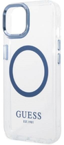 Etui plecki Guess Metal Outline Magsafe do Apple iPhone 14 Plus Blue (3666339069797) - obraz 3