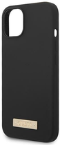 Etui plecki Guess Silicone Logo Plate MagSafe do Apple iPhone 14 Plus Black (3666339070236) - obraz 3