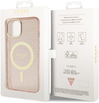 Панель Guess Glitter Gold MagSafe для Apple iPhone 14 Рожевий (3666339125868) - зображення 3