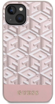 Etui plecki Guess G Cube Stripes MagSafe do Apple iPhone 14 Pink (3666339112509) - obraz 3