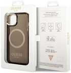 Etui plecki Guess Gold Outline Translucent MagSafe do Apple iPhone 14 Black (3666339069582) - obraz 3