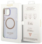 Панель Guess Gold Outline Translucent MagSafe для Apple iPhone 14 Фіолетовий (3666339069544) - зображення 3