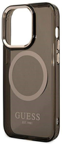 Etui plecki Guess Gold Outline Translucent MagSafe do Apple iPhone 14 Pro Max Black (3666339069612) - obraz 3