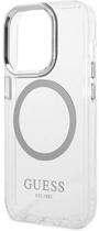 Etui plecki Guess Metal Outline Magsafe do Apple iPhone 14 Pro Max Silver (3666339069858) - obraz 3