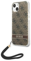 Etui plecki Guess 4G Print Strap do Apple iPhone 14 Plus Brown (3666339093846) - obraz 2