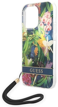 Панель Guess Flower Strap для Apple iPhone 14 Pro Синій (3666339093976) - зображення 3