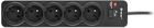 Мережевий фільтр Tracer PowerGuard Pro 5 розеток 1.6 м Black (TRALIS46976) - зображення 3