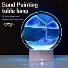 Ночник 3D зыбучие пески с Led подсветкой 7 режимов синий песок