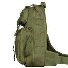Тактичний однолямковий рюкзак Camotec з прихованим відділенням для зброї TCB Олива - зображення 5