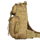Тактичний однолямковий рюкзак Camotec з прихованим відділенням для зброї TCB Койот - зображення 5