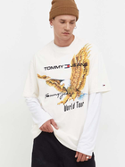 Koszulka męska bawełniana Tommy Jeans DM0DM17737 S Jasnobeżowa (8720644984451) - obraz 1