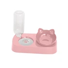Миска для котов Taotaopets 119906 Pink 22*28,2*14,5 см двойная с поилкой