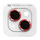 Противоударное Защитное Стекло Metal Classic на камеру (в упак.) для Apple iPhone 15 (6.1") / 15 Plus (6.7") Красный / Red