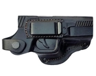 Кобура поясна для пістолета глок Glock 17 19, формована, шкіряна - зображення 1