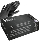 Перчатки нитриловые Hoffen размер S 50 пар Черные (CM_66009) - изображение 2