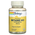 Амінокислота Solaray бетаїн HCL пепсин HCL PEPSIN 650mg