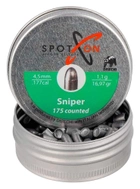 Пули для пневматики Spoton Sniper 1,1 гр. кал.4.5мм 250шт (050845) - изображение 1