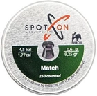 Кулі для пневматики Spoton Match 0,6 кал.4.5мм 250шт (050842) - зображення 3