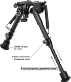 Сошки для винтовок Buvele Carbon Bipod для АК (070870) - изображение 4