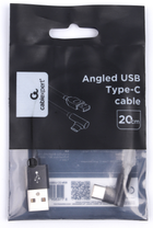 Kabel Gembird USB — USB Type-C 0.2 m Black (CC-USB2-AMCML-0.2M) - obraz 3