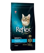 Корм Reflex Plus повноцінний та збалансований для стерилізованих котів з лососем