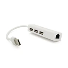Контролер USB 2.0 до Ethernet VEGGIEG - Сетевой адаптер 100 / 1000Mbps з проводом RTL-8152B + FE2.2S + 3 порта USB2.0, White, Metal, Blister-Box