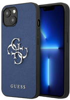 Панель Guess Saffiano 4G Metal Logo для Apple iPhone 13 mini Blue (3666339024116) - зображення 1