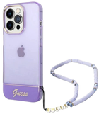 Панель Guess Translucent Pearl Strap для Apple iPhone 14 Pro Purple (3666339064228) - зображення 1
