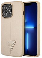 Панель Guess Saffiano Triangle Logo для Apple iPhone 14 Pro Beige (3666339065423) - зображення 1