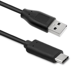 Кабель Qoltec USB-Typ C - USB Typ A 0.25 m чорний (5901878504964) - зображення 1