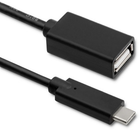 Kabel Qoltec USB Typ-C - USB Typ A 0.25 m czarny (5901878504223)