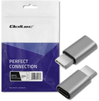 Adapter Qoltec USB Typ-C - Micro USB-B szary (5901878504780) - obraz 2
