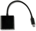 Адаптер Qoltec USB Typ-C - VGA 1080P чорний (5901878503769) - зображення 1