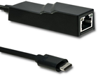 Adapter Qoltec USB Typ-C - RG-45 4K czarny (5901878503783) - obraz 1