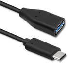 Kabel Qoltec USB 3.0 żeński - USB 3.1 Typ-C męski 0.2 m (5901878504858) - obraz 1