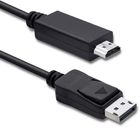 Kabel Qoltec 5K DisplayPort v1.2 męski - HDMI męski 1 m (5901878504353) - obraz 1