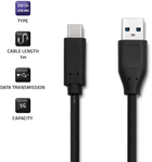 Kabel Qoltec USB 3.0 Type A męski - USB 3.1 Type-C męski 1 m (5901878505008) - obraz 4