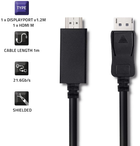 Kabel Qoltec 4K DisplayPort v1.1 męski - HDMI męski 1 m (5901878504407) - obraz 4