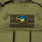 Шеврон патч на липучці "Героям Слава" TY-9916 чорний-жовтий-блакитний - зображення 7