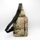 Тактична сумка-слінг мультикам із кобурою на липучці однолямкова через плече, нагрудна сумка-кобура - зображення 3
