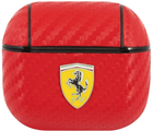 Чохол CG Mobile Ferrari On Track PU Carbon Yellow Metal Logo для AirPods 3 Red (3666339009649) - зображення 1