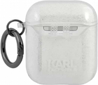 Etui CG Mobile Karl Lagerfeld Glitter Karl`s Head do AirPods 1 / 2 Srebrny (3666339030285) - obraz 2