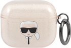 Etui CG Mobile Karl Lagerfeld Glitter Karl`s Head do AirPods 3 Złoty (3666339030360)