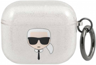Чохол CG Mobile Karl Lagerfeld Glitter Karl`s Head для AirPods 3 Silver (3666339030308) - зображення 1