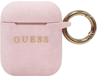 Etui CG Mobile Guess Silicone Glitter GUACCSILGLLP do AirPods 1 / 2 Różowy (3700740463802)