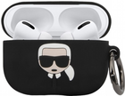 Чохол CG Mobile Karl Lagerfeld Silicone Ikonik KLACAPSILGLBK для Apple AirPods Pro Black (3700740472453) - зображення 1