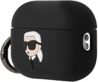 Чохол CG Mobile Karl Lagerfeld Silicone Karl Head 3D KLAP2RUNIKK для Apple AirPods Pro 2 Black (3666339099237) - зображення 2