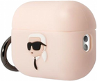 Чохол CG Mobile Karl Lagerfeld Silicone Karl Head 3D KLAP2RUNIKP для Apple AirPods Pro 2 Pink (3666339099251) - зображення 3
