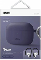 Чохол + тримачі Uniq Nexo Silicone для AirPods Pro 2 Purple (8886463683491) - зображення 3